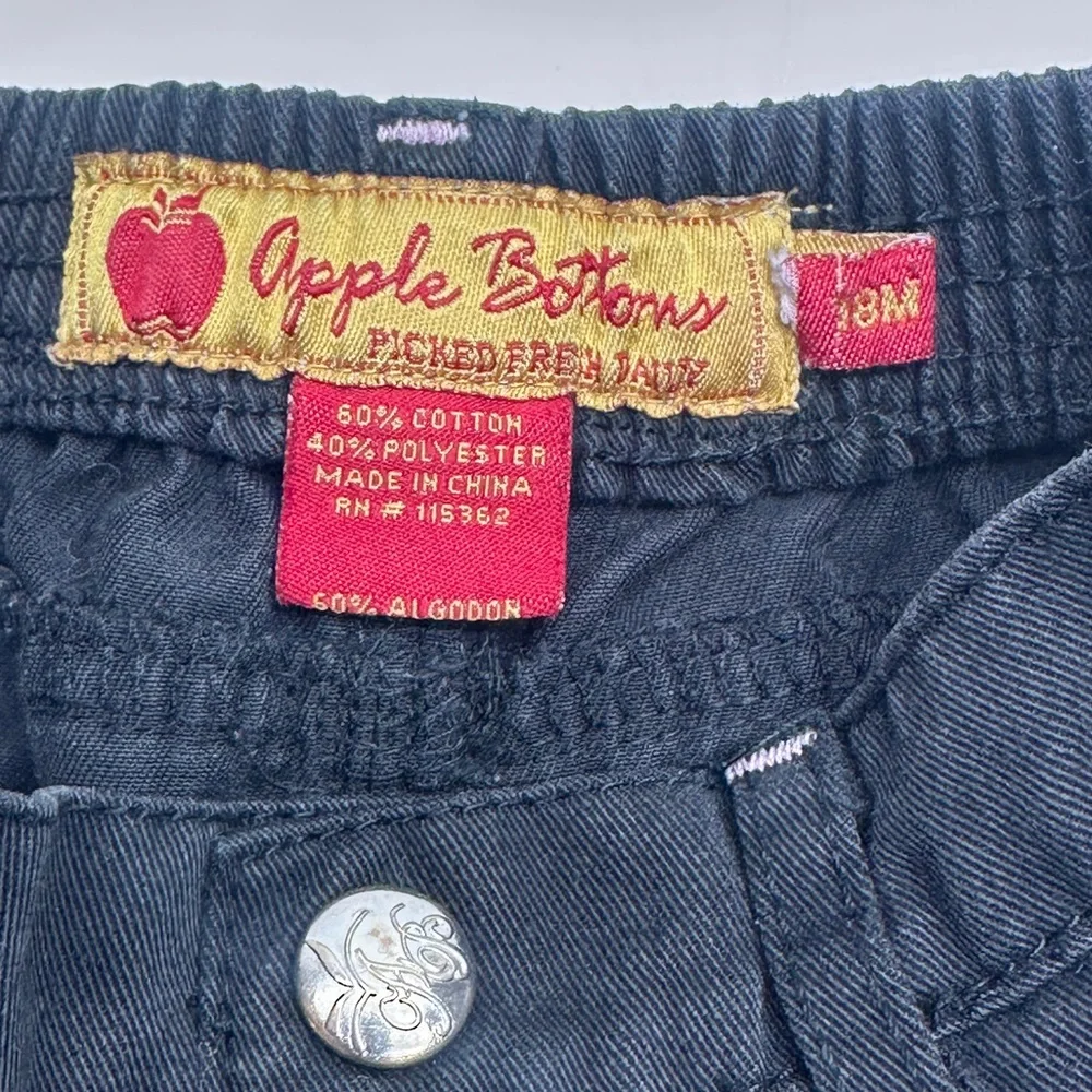 Vintage Apple Bottoms‎ Toddler Girls Black Jeans size 28 months (KA)